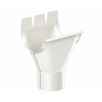 Lej spustowy KROP STAL 130/100 mm – biały RAL 9010